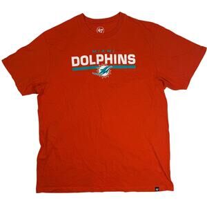 Men's XL NFL Miami Dolphins T-Shirt Orange Short Sleeve Tee